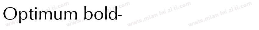 Optimum bold字体转换